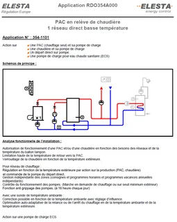 Schéma 3541101 : PAC + chaudière + circuit direct