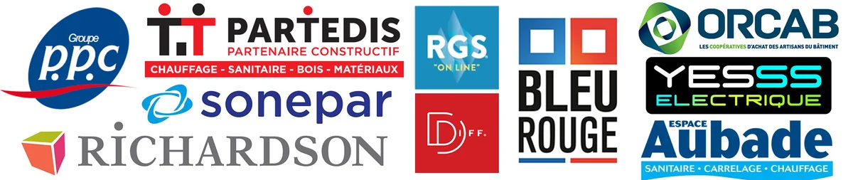Logos des distributeurs partenaires d'ELESTA